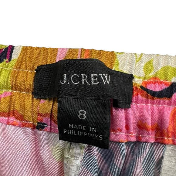 J. Crew NWT Drapey Wide Leg Pant Satin Like in Ratti Safari Print Size 8 - Picture 3 of 10